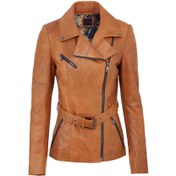 Resim Taba Deri Kadın Deri Ceket - K22BDM320299-R51 