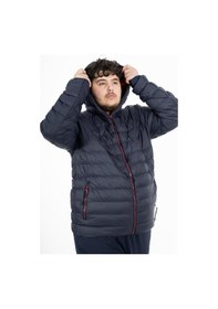 Resim Maraton Sportswear Büyük Beden Erkek Kapşonlu Uzun Kol Basic Darkblue Mont 21874-darkblue Koyu Mavi 