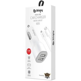 Resim Buff Blogy Micro 3.4A Araç Şarjı ve Micro Usb Kablo Seti Beyaz 