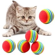 Resim 2 ADET GÖKKUŞAĞI RENKLI KEDI KÖPEK OYUN TOPU 