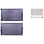 Resim Volkswagen Passat Audi A4 A6 Skoda Superb 1.6 1.8 1.8 T 1.9 TDI 2.0 2.3 2.4 2.6 2.8 1997 Sonrası Su Radyatörü Mekanik MT 630X415 Mm 