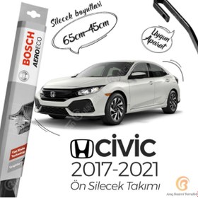 Resim Bosch Aeroeco Honda Civic Fc5 2017 - 2021 Ön Muz Silecek Takımı 