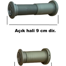 Resim HOMDEP Dürbünlü Çelik Kapı Halka Model Taktak Tokmağı Delik Çapı 2,5cm Renk: Saten 