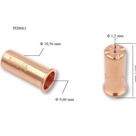 Resim Trafimet Cb 50 - Cb 70 1,2mm Uzun Plazma Kesim Memesi PD0063-12 1 adet fiyatıdır 