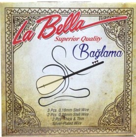 Resim La Bella Strings Sbh-18 0.18 Kısa Sap Bağlama Takım Tel 