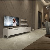 Resim Decoraktiv Eko 4 Slm Std Silver Tv Ünitesi Tv Sehpası - Parlak Beyaz 