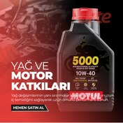 Resim Motul 5000 10w-40 4t Yarı Sentetik Motosiklet Motor Yağı – 