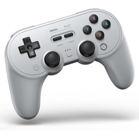 Resim Pro 2 Bluetooth Controller Nintendo Switch Kablosuz Oyun Kolu , PC, MacOS, Android Gri 8Bitdo