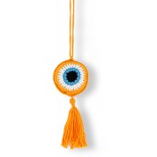 Resim bannt El Örgüsü Nazarlık Araba Süsü (TURUNCU) 