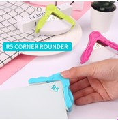 Resim Lemestar Mavi Mini Taşınabilir Köşe Kesici - 5mm Yarıçaplı Fotoğraf Kartvizit Köşe Yuvarlatıcı Aleti 