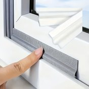 Resim 393 İnç Kendinden Yapışkanlı Pencere ve Kapı Hava Geçirmez Conta Şeridi - Rüzgar Geçirmez, Toz Geçirmez, Yağmur Geçirmez, Gürültü Azaltıcı Dayanıklı Plastik Kapı & Pencere Yalıtım Bandı Enerji Verimliliği & Ev Konforu için, Dokulu Yüzey Tasarımı | Uzun Ömürlü Malzeme, Kışlık Pencere İzolasyonu 