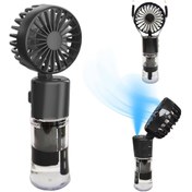 Resim ROBEVE Tutulabilir Taşınabilir Buharlı Vantilatör Fan Mini Fan 4 Hız Ayarı, Şarjlı, Misting Özelliği 