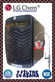 Resim ligth gastro LG Chem GOLD SİYAH 12 LİTRE 7 FİLTRE 14 AŞAMA GÜMÜŞ İYONLU-MINERAL-ALKALİLİ SU ARITMA CİHAZI 