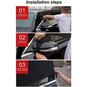 Resim Besthome1 Sivrisinek Ve Güneş Koruyucu Perde, 115x52cm, 2 Adet, Siyah, Arka Kamera Uygun 