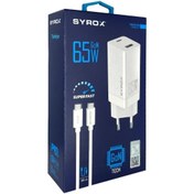 Resim Syrox Gan65t Süper Hızlı 65w Type-c To Type-c Quick Pd Şarj Aleti 