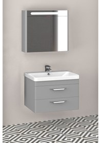 Resim Maria 80 Cm Banyo Dolabı-Window Gri (Boy Dolap Hariç ) 