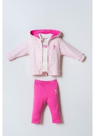 Resim U.S. Polo Assn. U.s. Polo Assn Kız Bebek 3'li Takım Pembe-2789 