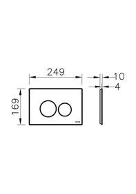 Resim VitrA Origin Kumanda Paneli Siyah 740-1601 Siyah 