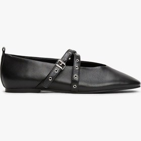 Resim Tommy Hilfiger Tjw Leather Maryjane Ballerına Kadın Siyah Ayakkabı - En0en02868 Siyah 