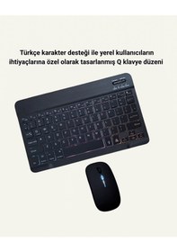 Resim Tüm Cihazlarla Uyumlu Rgb Işıklı Kablosuz Klavye Ve Mouse Seti - Lisinya 