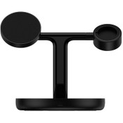 Resim BASEUS MAGSAFE SWAN 3IN1 20W KABLOSUZ ŞARJ CIHAZI SIYAH STAND WXTE000101 MF111BSS0001