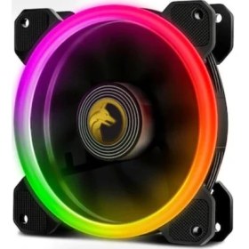 Resim Gametech 8r Plus 4lü Paket 7renk 1200RPM Sessiz 12CM LED Fan 