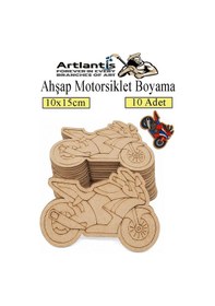 Resim Ahşap Boyama Araçlar 10 Adet 10x15cm Taşıtlar Boyama Figürü Etkinlik Çoçuk Gelişim Motor Beceri Kreş Anasınıfı Sarı 