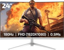 Resim Game Power Vivid T40 24'' 1800R Curved RGB Beyaz 180Hz 0.5ms FHD Va Panel 2x2W Speaker Gaming Monitör (Sıfır Ölü Piksel Garantili) 