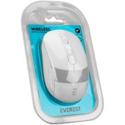 Resim Everest Sm-18 Usb Beyaz/gri 2.4ghz Optik Kablosuz Mouse 
