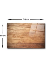 Resim Decorita Ahşap Görünümlü | Cam Kesme Tahtası - Cam Kesme Tablası |20cm x 30cm 