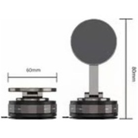 Resim Katlanabilir Vakumlu Manyetik Araç İçi Telefon Tutucu Torpido Cam Uyumlu Siyah 