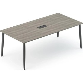 Resim Bürotime Era Toplantı Masası, Kül Meşe & Siyah Ayak, 100X200CM 