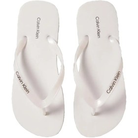 Resim Calvin Klein FLIP FLOP TPU METALL Beyaz Kadın Parmak Arası Terlik 
