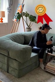 Resim Minderim Eko Kanepe, Fitilli Kadife, Silinir, Yıkanır, Rebonded 50dns, 36h Cm, Çökmez, Dayanıklı, 90x180cm 