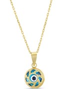 Resim Moom Mücevherat Kadın 14 Ayar Altın Nazar Göz Kolye N11.40318 