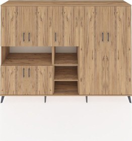 Resim Hyperion Dolap 13 Raflı 7 Kapaklı 220x44x163 Çam-çam Çam-çam 