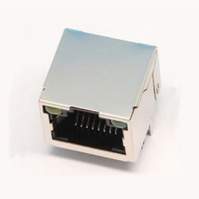 Resim Alkatronik-8P8C Metal Rj45 Soket Led Göstergeli Ethernet Bağlantı Soketi 