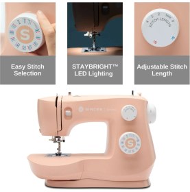 Resim Singer Simple 3337 Blush Açık Pembe Tam Devir Dikiş Makinası 