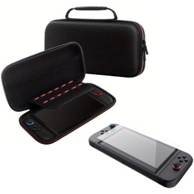 Resim Teknoroket Switch 2 Koruyucu Taşıma Çantası ve Temperli Cam Ekran Koruyucu Seti (Nintend o Switch 2) 