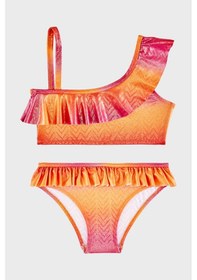 Resim Slipstop Charmiss Junior Tek Omuz Detaylı Hızlı Kuruyan Uv Korumalı Fırfırlı Bikini Kız Çocuk Bikini Sb2614000601 Oranj 