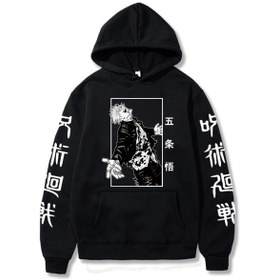 Resim GALASHOP Jujutsu Kaisen Satoru Gojo Grafik Hoodie 
