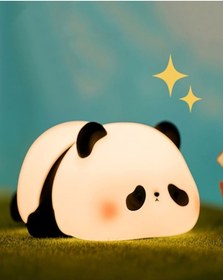Resim Silikon Panda Gece Lambası Sarı Işık 