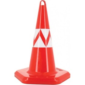 Resim Trafik Konisi UT5024 Altı Köşeli, Kulplu ve Dayanıklı 