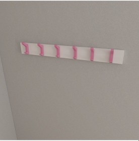 Resim Hepsi3boyutlu Modern Duvar & Kapı Kanca Askılık - 6 Adet Pembe Kanca Askılık - Model No : 2 Pembe 