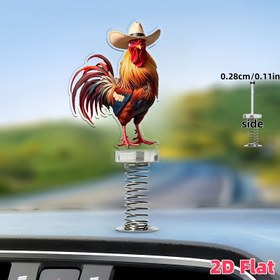 Resim 2D Düz, 1 adet Horoz Akrilik Sallanan Biberon - Canlı Kırmızı & Kahverengi Tasarım, Araba, Masa & Bisiklet Dekorasyonu için Mükemmel | Aile & Arkadaşlar için İdeal Hediye, | Cadılar Bayramı, Noel, Şükran Günü, Horoz Dekorasyonu için İdeal 