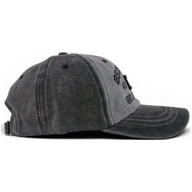 Resim Hedea Unisex Vintage Eskitme Beyzbol Şapkası Brosville Nakışlı Ayarlanabilir Siyah Gri Pamuklu Cap Çok Renkli 