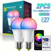 Resim 2 adet Akıllı Ampul, A19 ve E26 Tabanları, Renk Değiştiren LED Ampuller, Wifi ve Kablosuz, Voltaj 190-240V, Ayarlanabilir, RGBCW Akıllı Ev Aydınlatması, Ses Kontrolü, Müzik Senkronizasyonu, Yatak Odaları, Ofisler, Oyun Odaları, Partiler için Uygun (Uzaktan Kumanda Dahil Değil), Akıllı Aydınlatma, Parti Aydınlatması, Renk Değiştiren Ampuller, Modern Aydınlatma, Yüksek Kaliteli Ampuller, LED Teknolojisi, Uygulama Kontrollü Ampuller, Sesli Işıklar, Ofis Çalışanları, Oyuncular Kurulumu 
