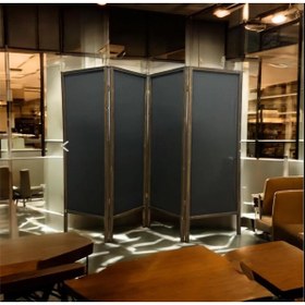 Resim meditroia Paravan Seperatör 4 Kanatlı En 200cm Yükseklik 160cm Su Geçirmez Arkası Görünmez Özel Kumaş 