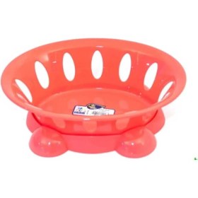Resim Plastik Ekmek Sepeti 28x21 Cm Mutfak Ve Sofralarınız İçin Pembe 
