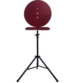 Resim Raf Düzenekli Tripod Ayaklı Dart Arkalık Stand Seti Bordo 